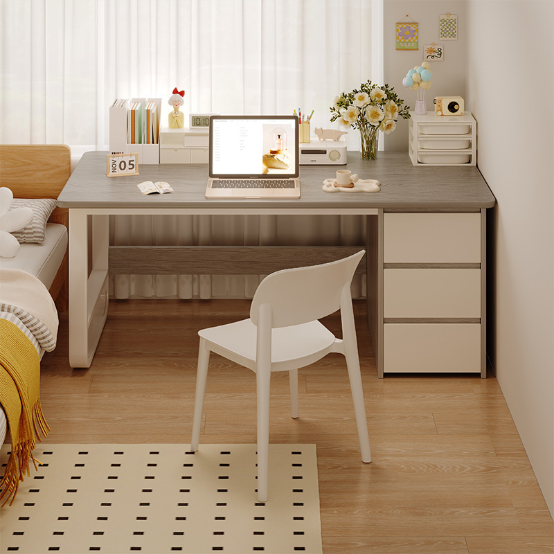 Mesa de escritorio simple para el hogar, mesa de estudio simple para el hogar, mesa de escritorio, computadora de escritorio, combinación de sillas