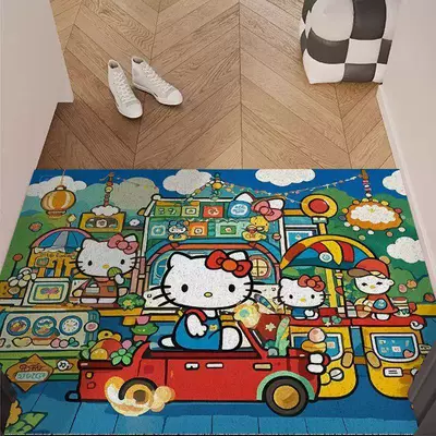 Avtomobil döşəmə paspasları — mat - katie-drives-to-lantern-town-4060cm-silk-loop