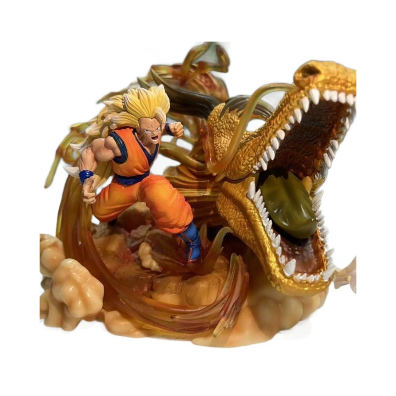 Dragon Ball LS Dragon Fist Super 3 Goku Dragon Fist Explosion Сцена Статуя Модель Украшения Оптовые Подарки