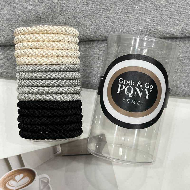 High Stretch Durable Sports Hair Ring Women's Hair Tie Rubber Tendon Thickened and Continuous Headline High Ponytail Hair Rope Headwear