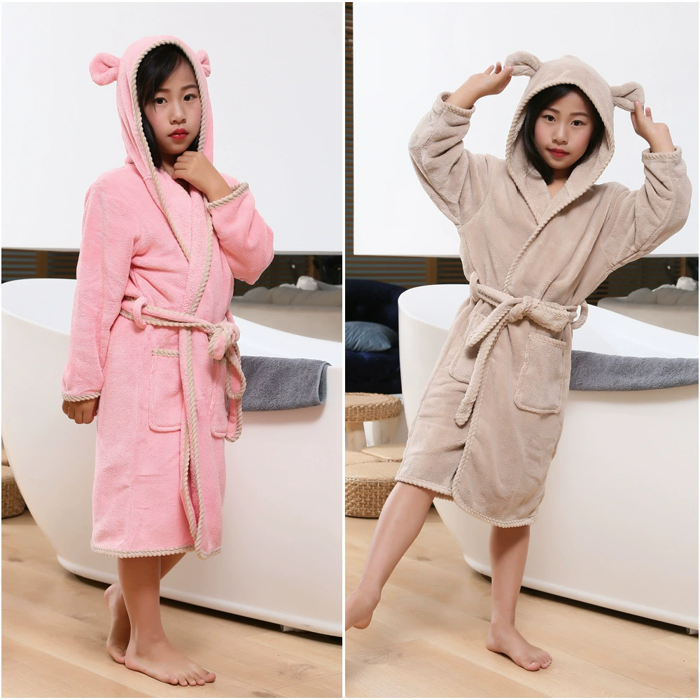 Детский халат Коралловый бархат Плащ Кондиционер Одеяло Домашнее впитывание Детское Амазонка Пижама