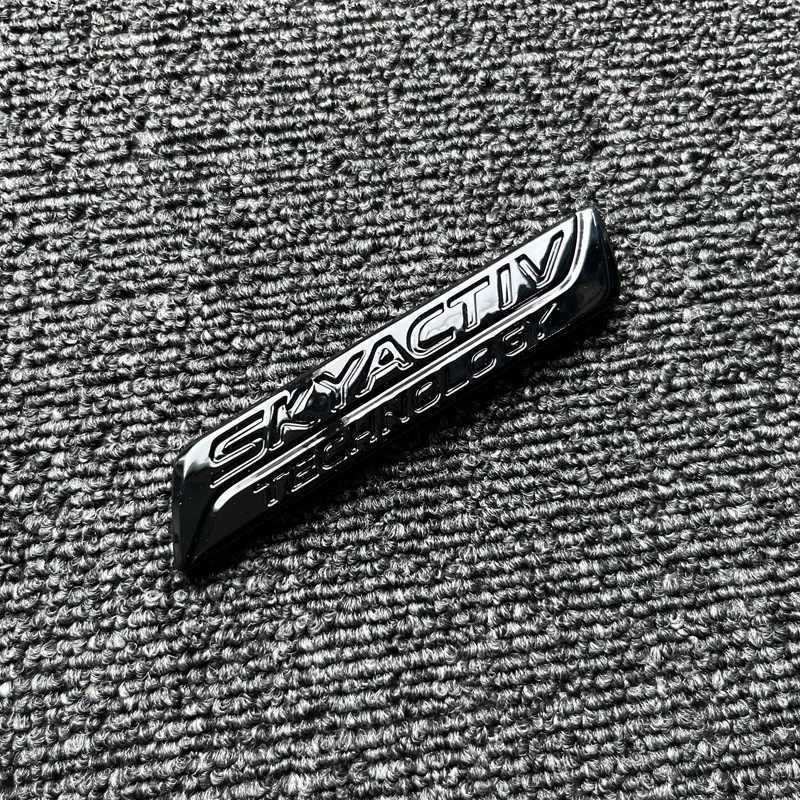 Suitable for Mazda 3 Axela Overseas Version Front and Rear Car Logo Black Warrior Modified Mazda3 Letter Logo Tail Logo