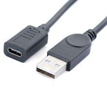 USB公轉Type-c母手機數據充電延長線A公轉Type-c母轉接頭
