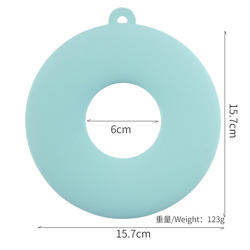 Color caramelo silicona aislamiento térmico almohadilla de comedor resistente a altas temperaturas a prueba de quemaduras tabla de comedor antieslizante grueso donut aislamiento térmico almohadilla de playa