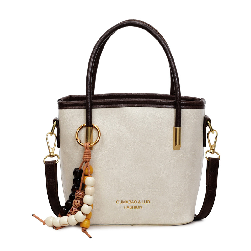 Bolso de cuentas retro de moda para mujeres 2025, nuevo bolso de mano de alto nivel, bolso de hombro de estilo exterior