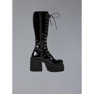Platform Shoes Lolita Punk Diablo Cosplay Lolita Shoes Boots Lace-Up Boots