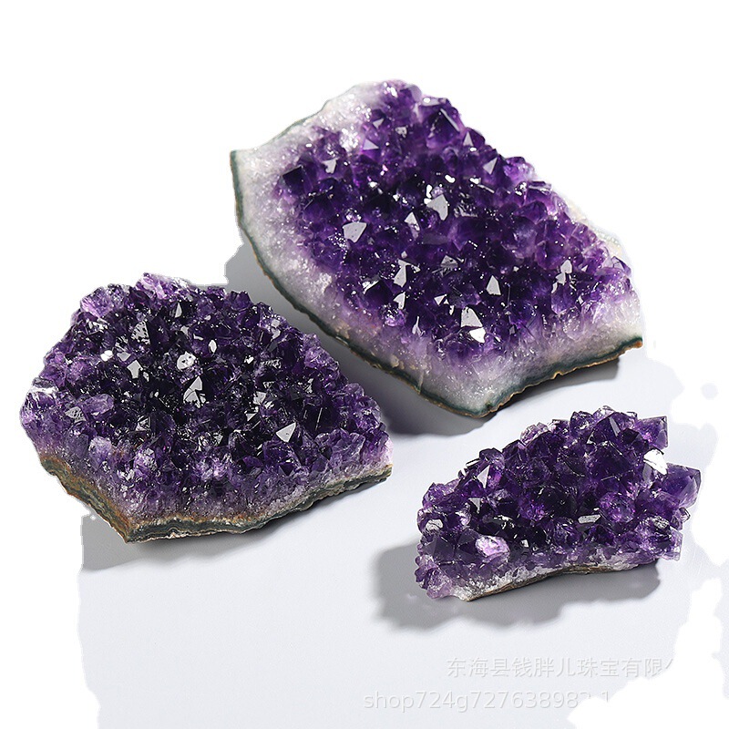 Cross-border source manufacturers wholesale natural amethyst cluster amethyst hole pieces Uruguay Brazil amethyst cluster stone ornaments