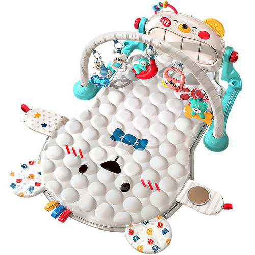 Pedal piano baby fitness stand newborn toddler male and female baby lying down and playing toys 3 to 6 months 0 to 1 years old