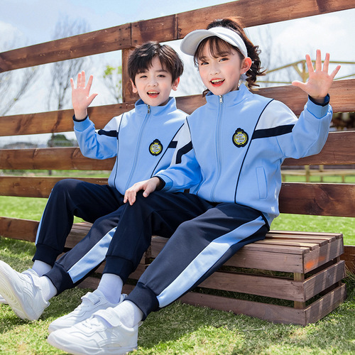 Kindergarten uniforms, spring and autumn clothing, college style primary school uniforms, children's class uniforms, three-piece sportswear suits, autumn suits