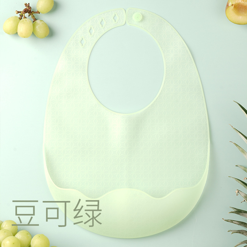 宝宝吃饭超薄硅胶围兜儿童饭兜婴儿柔软轻薄防水围嘴口水兜口水巾|undefined