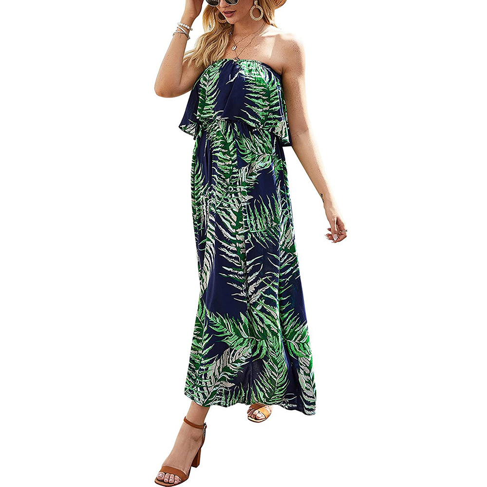 2024 Europa und USA Frühling und Sommer Neues Damenkleid mit Print, Ärmellos, Freizeitkleid für den Strand – Detail 9