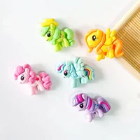 Сплошной цветной пони Поли единорог diy смолы ювелирный аксессуар для мобильного телефона чехол для обуви