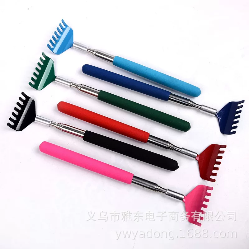 Seven-tooth retractable tickling artifact Retractable back scratching rake Itchy scratching bear claw stainless steel itchy scratching cat device