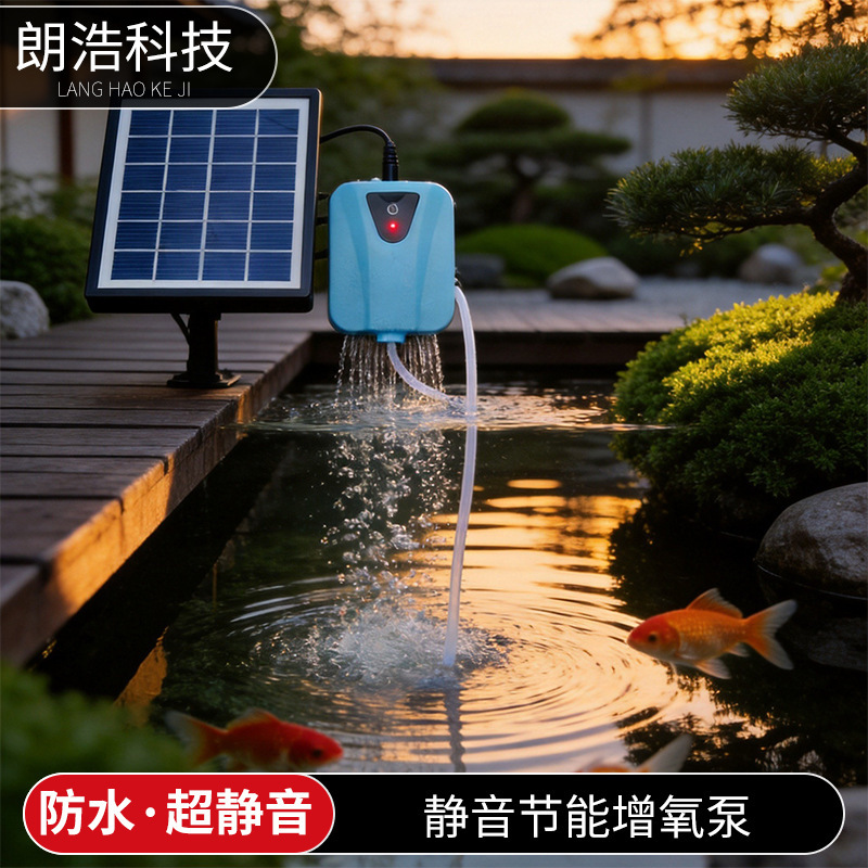 Ac/Dc Dual-Use Oxygen Pump Solar USB Outdoor Fishing Pond Silent Rechargeable Oxygen Pump Oxygen Pump