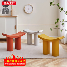 小飞象换鞋凳门口家用入户玄关凳子卧室踏脚凳可爱创意曲面板凳子