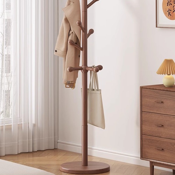 Percha de madera sólida percha de sombrero percha de dormitorio percha de ropa percha de esquina vertical percha de ropa percha de oficina image 3