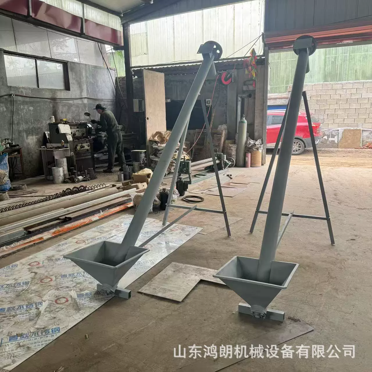 倾斜提升机 多规格直径钢管螺旋提升机 移动钢管提料机