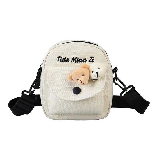 Wholesale Korean style canvas bag women slung small bag cute student backpack 2022 new fashion all-match Harajuku shoulder bag