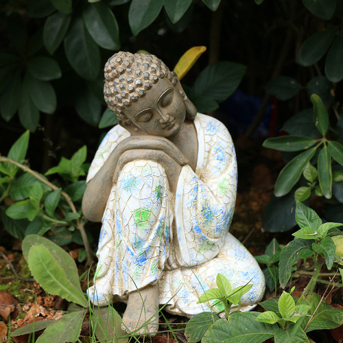 Zen garden Buddha statue ornaments gardening landscape decoration figure sculpture ornaments rockery balcony decorations