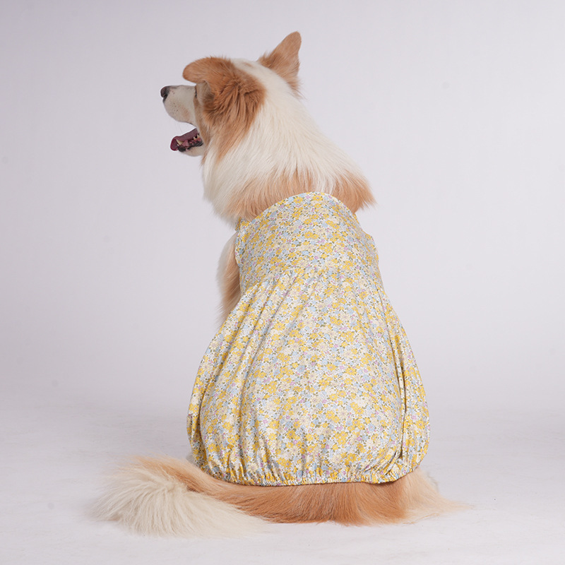 ドーパミンペットプリンセスドレス純綿薄手ペット服犬服ボーダーコリーゴールデンレトリバー大型犬用ユニバーサルパンプキンスカート|undefined