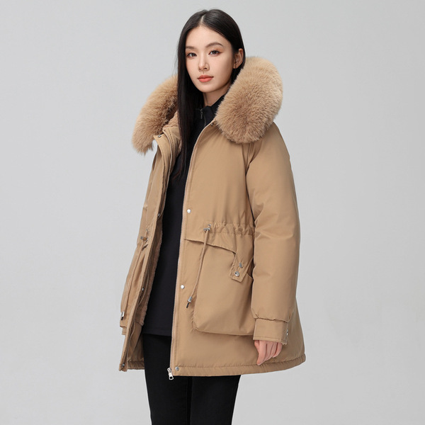 Women’s Down Jacket Women’s Mid-Length Loose Winter Parka Padded…