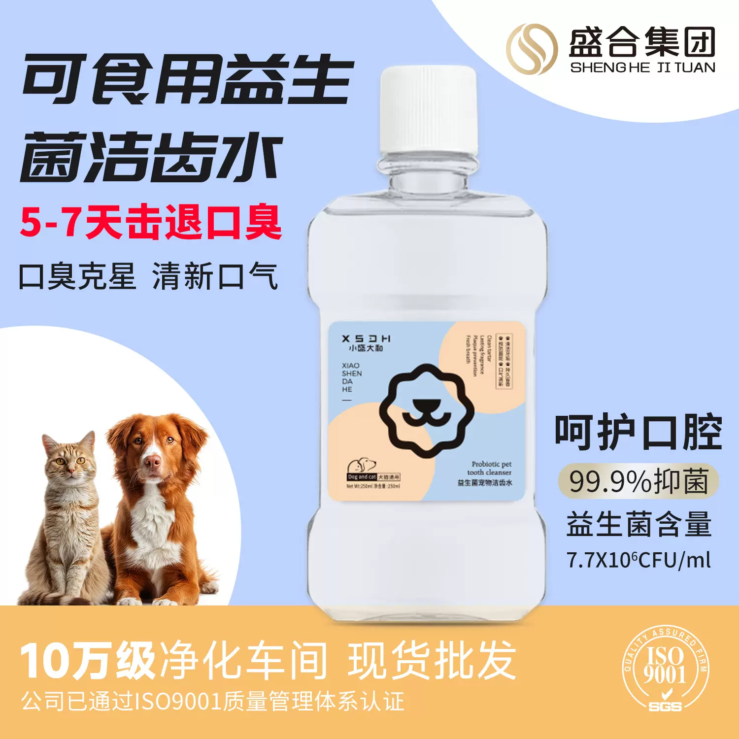 宠物漱口水狗狗猫咪口腔清洁除口臭牙垢宠物洁齿水工厂现货批发