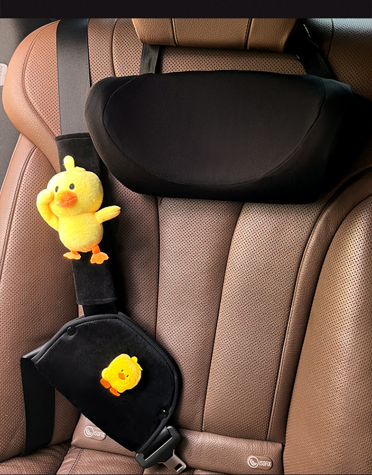 Fleece Protector, Child Safety Belt Adjuster, Anti-Neck Strangulation Shoulder Protector, Cute Cartoon Car Accessories