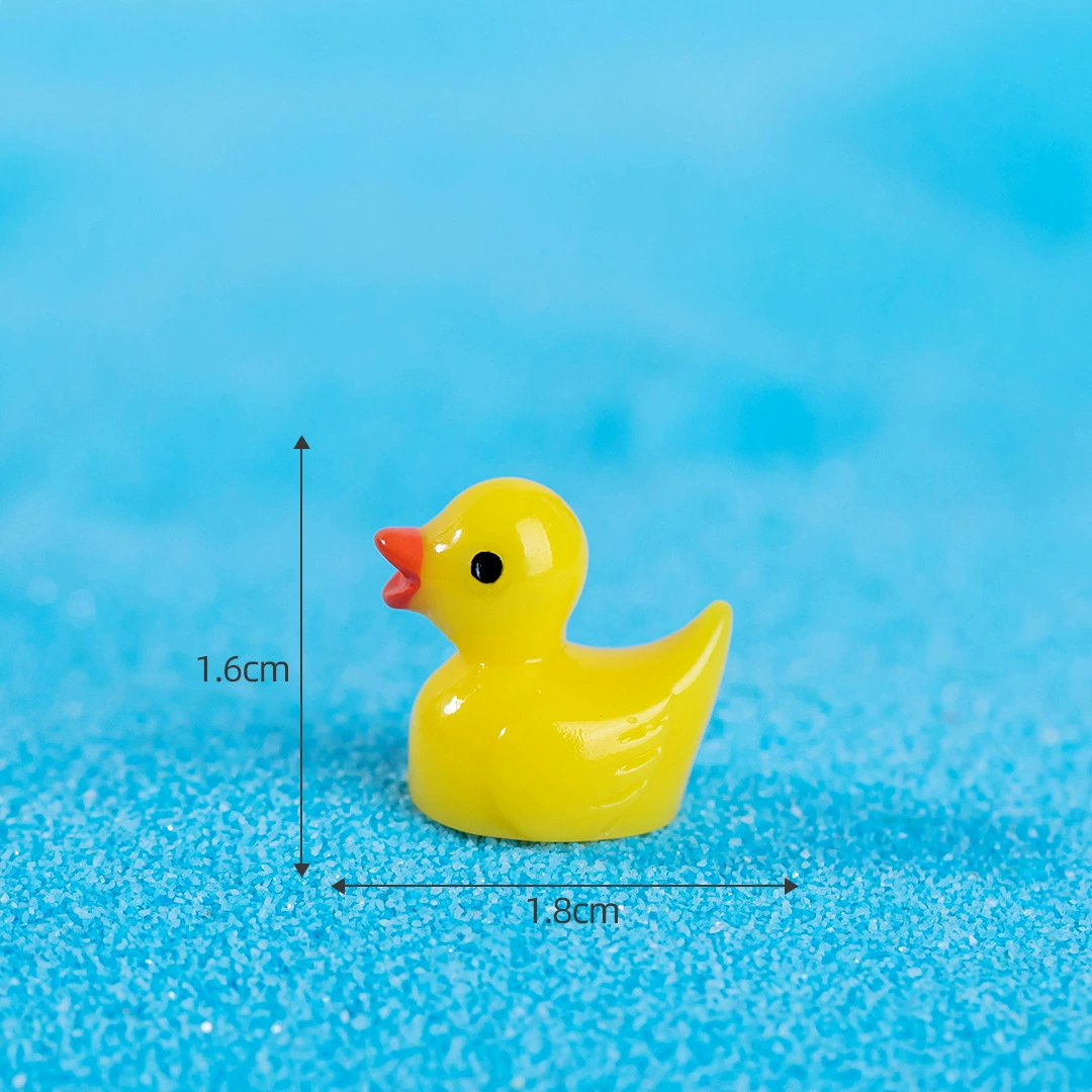 Pendant (B.Duck) mini duck minifigure, glossy resin, assorted colors, 1.8×1.2×1.6 cm