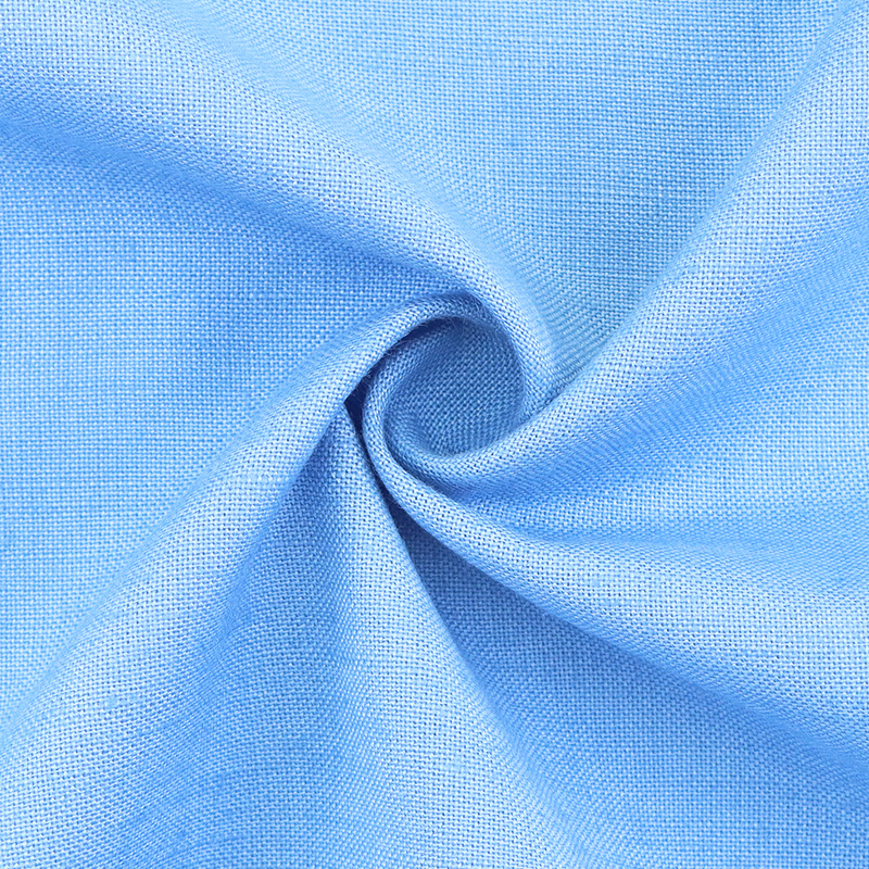 Tela de lino y algodón para vestidos de 175g, tela clásica lisa de lino y algodón para camisas de moda primavera-verano, disponible en stock.