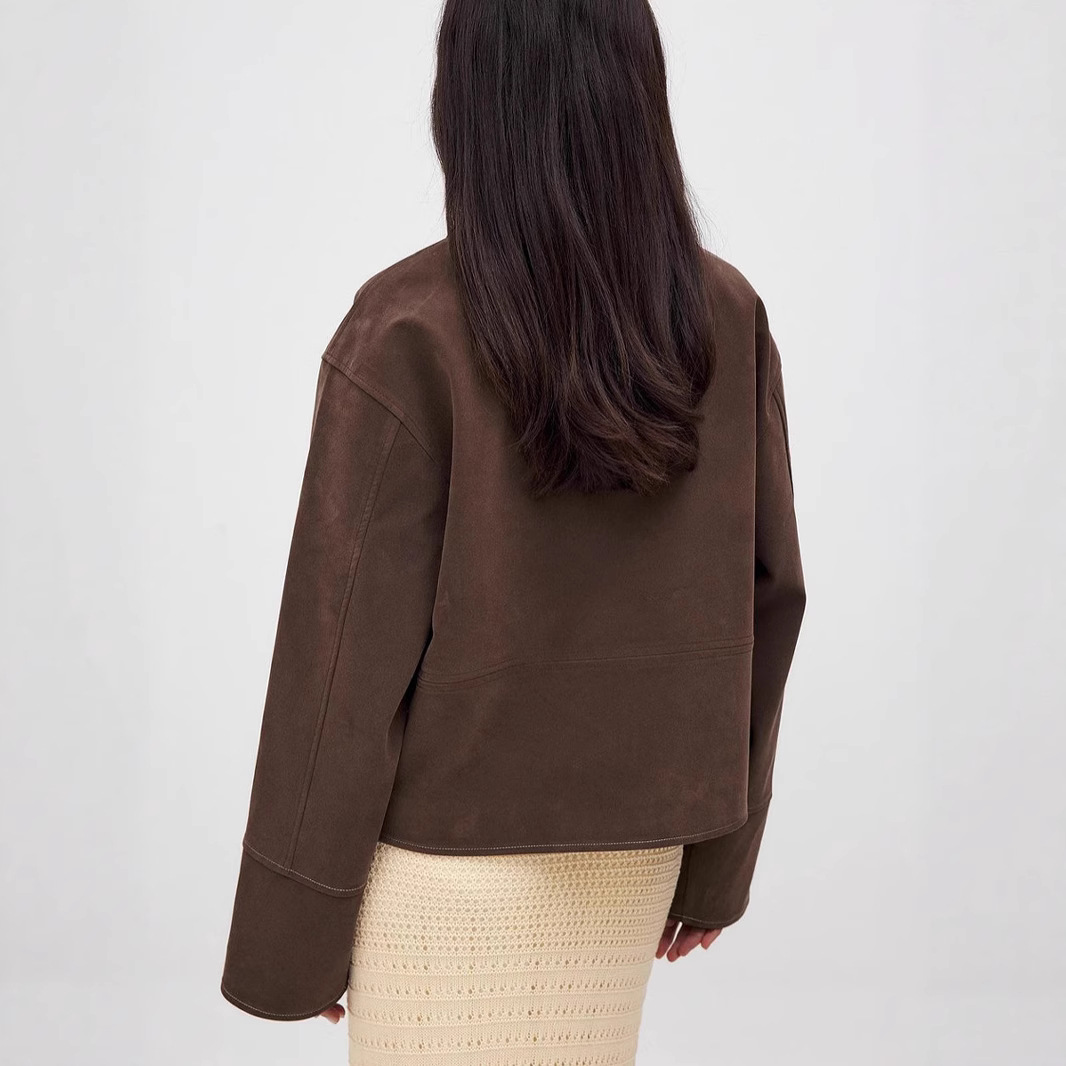 2025欧美外套深棕色流行爆款越快越好非常棒