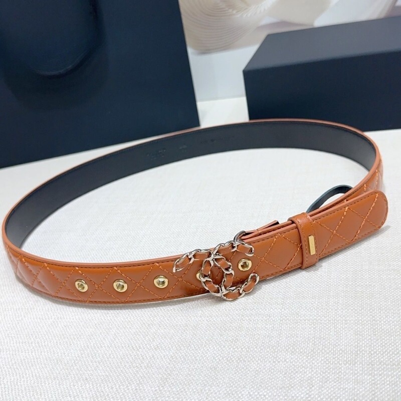 Genuine leather versatile women's belt, fashionable and trendy classic style, popular internet celebrity-inspired, Chanel-style belt, new export waistband