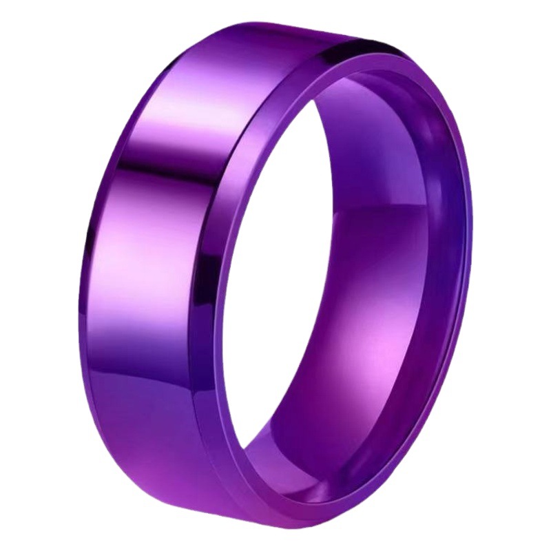 Stainless steel ring men's titanium steel ring ins style dumb face fashion Japanese and Korean boys European and American explosions dumb face generation hair