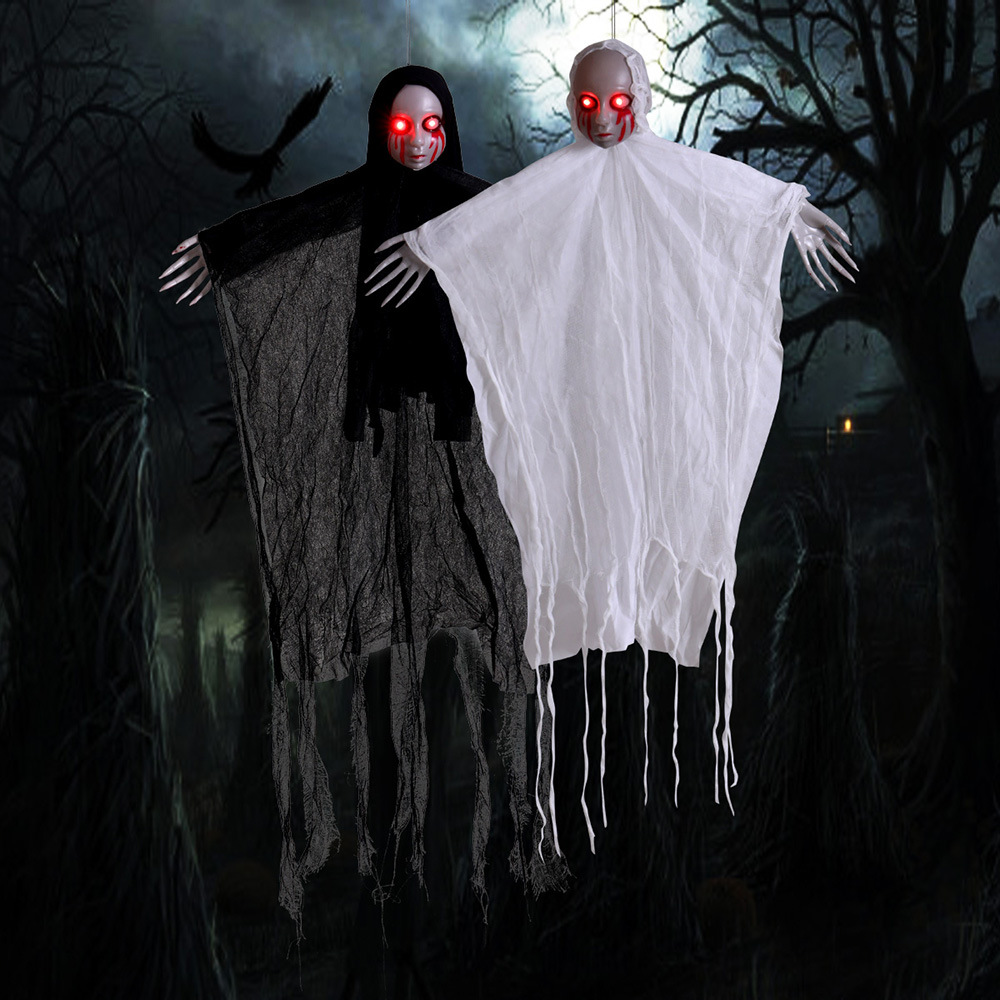 Decoraciones de Halloween muñecas sangrantes brillantes horrores colgantes casas embrujadas decoración de la atmósfera de la fiesta props image 5