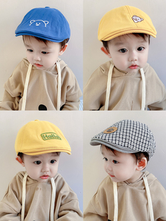 Baby Hat Spring and Autumn Children's British Beret Boys' Cap Girls' Painter's Cap Retro Forward Cap Fashion
