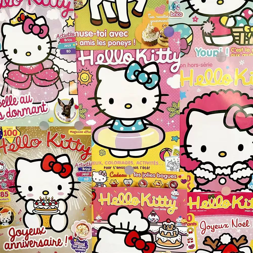 Постер (Hello Kitty) 28 × 20 см, набор 10 шт. — милый японский постер для спальни школьника