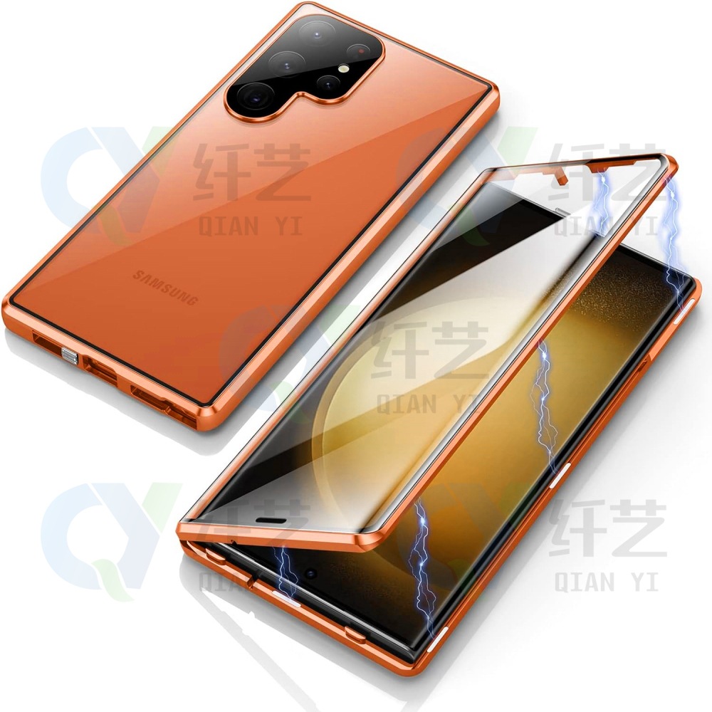 Funda para teléfono Samsung s26u Magneto 24FE aplicable a ventas internacionales, con cristal anti-espía, hebilla magnética de metal y protección anticaídas.