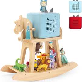 跨境玩具展示架桌面摇摇马造型玩具收纳架儿童音响玩具公仔整理架