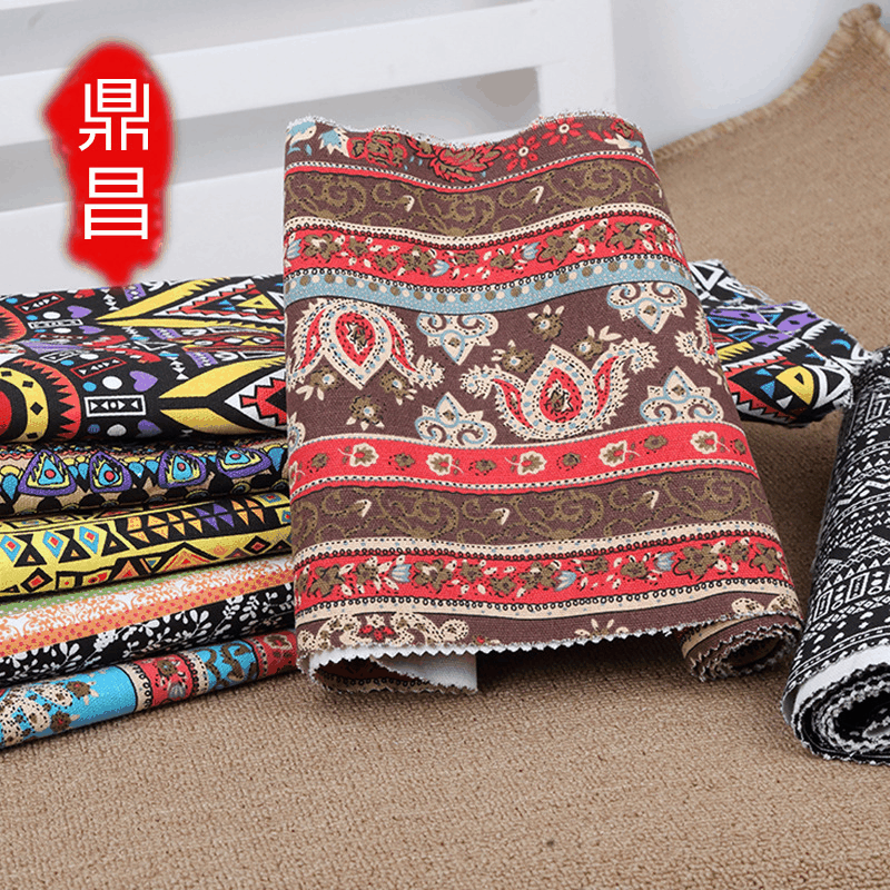 新中式印花 民族风 国风12安全棉涤棉丝印抱枕手袋箱包日常品