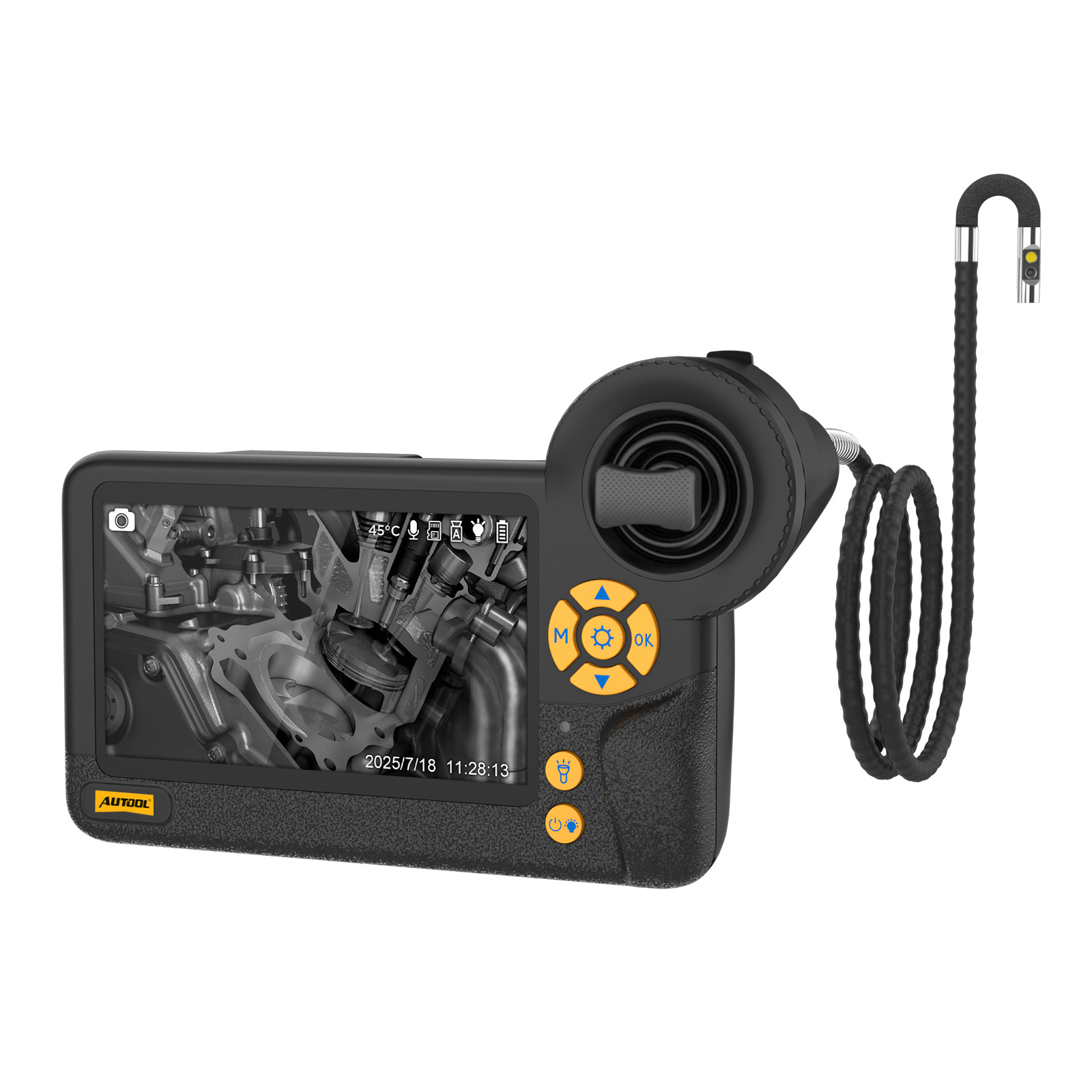 AUTOOL SVB403 HD endoskop çift lens 210 ° Dönen endoskop HD kamera