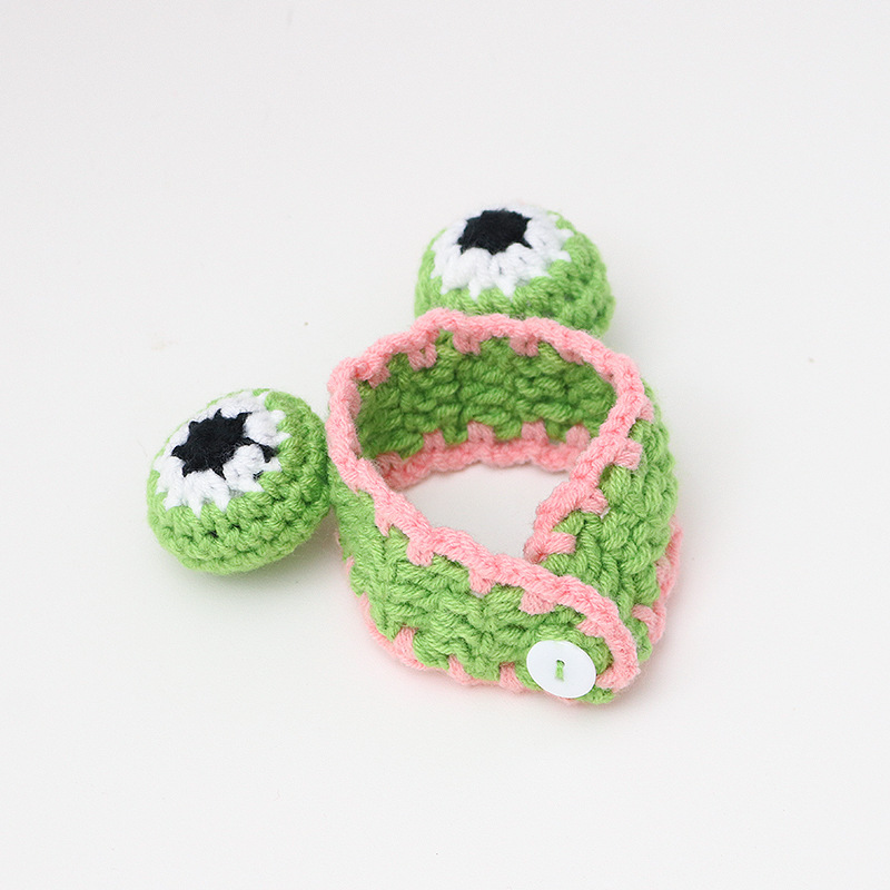 강아지 개구리 큰 눈 머리띠 핑크색 가장자리