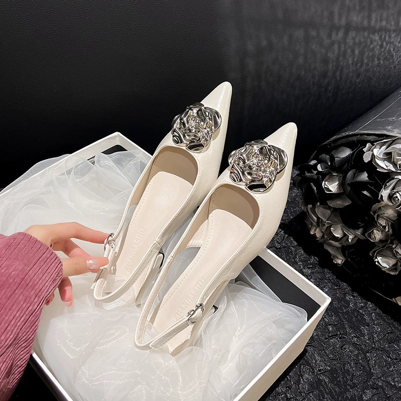 Элегантные однослойные туфли в стиле Шанель с острым носком, женские туфли с мелким горлом, женские туфли с юбкой, вечерние, белые, женские туфли больших размеров, 41-43