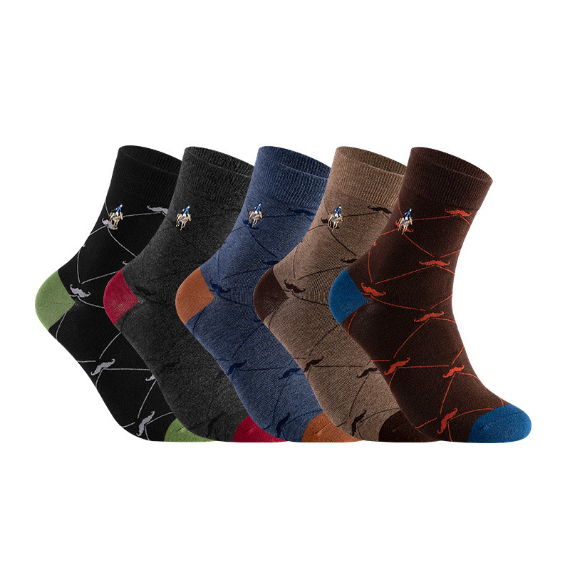 Jiadeli Paul Socks New Style Big Beard Men's Mid-Calf Socks Combed Cotton Sweat-Absorbent Breathable Odor-Resistant All-Season Men's Socks Jiadeli Paul Socks New Style Big Beard Men's Mid-Calf Socks Combed Cotton Sweat-Absorbent Breathable Odor-Resistant All-Season Men's Socks
