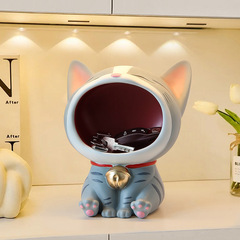 クリエイティブ猫玄関デスクトップ装飾品リビングルームかわいいキー収納玄関家の装飾樹脂工芸品