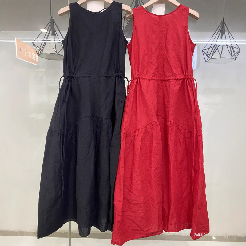 2026 Spring/Summer New Japanese Style Women's Cotton Linen Layered Dress/Sleeveless Skirt Casual Long Dress 482788 2026 Spring/Summer New Japanese Style Women's Cotton Linen Layered Dress/Sleeveless Skirt Casual Long Dress 482788