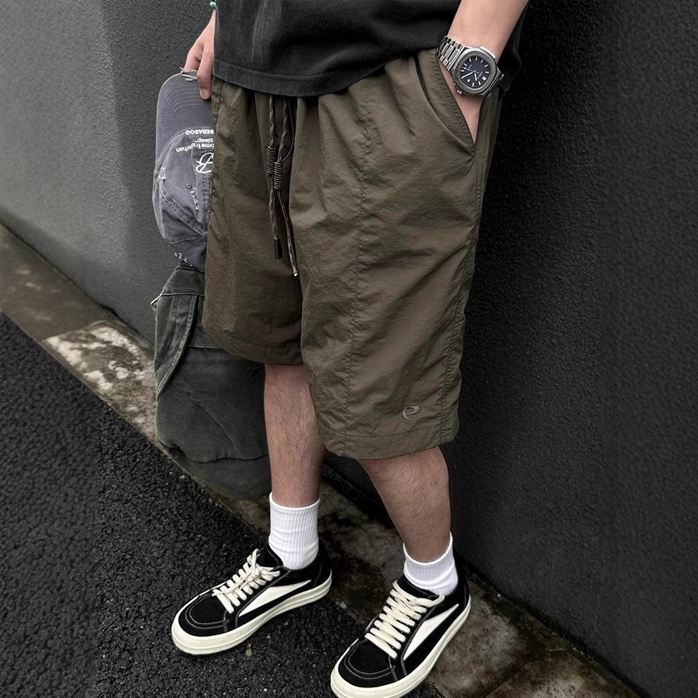 Japanese Retro Tooling Quick-drying Shorts Men's Summer Loose Casual Pants Niche Design Sports Straight Pants