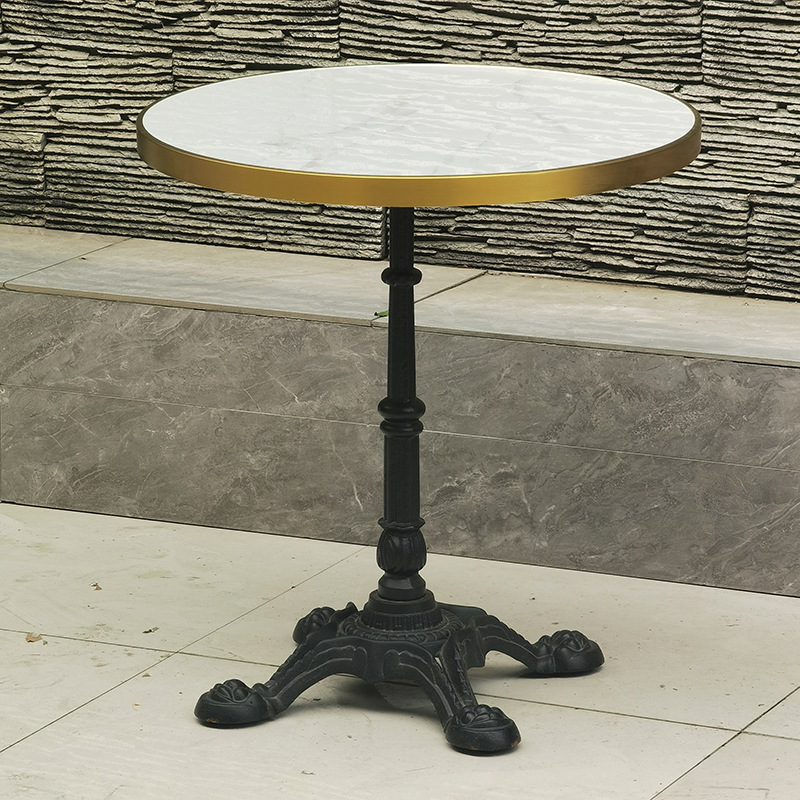Iron Table Cast Iron Feet Round Square Table Outdoor Coffee Milk Tea Shop Dining Table Iron Simple Casual Negotiation Round Table
