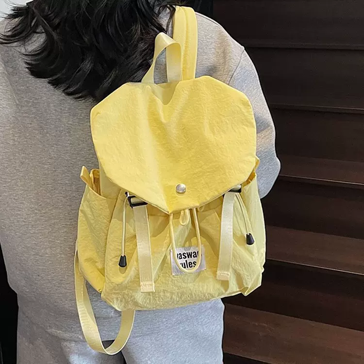 日系简约牛津布双肩包包女2025新款大容量便携通勤包旅行健身背包