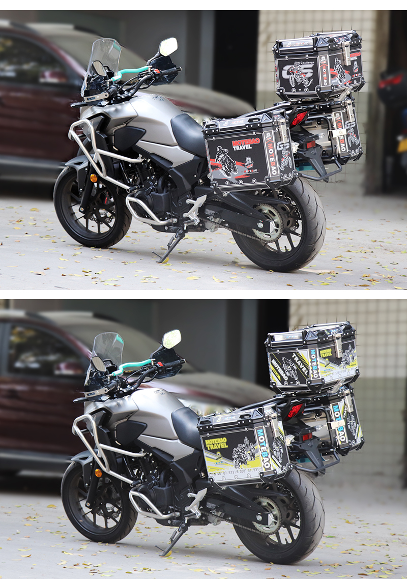 Suitable for Motorcycle Aluminum Alloy Three-Box Set, Suitable for Suzuki Gsx250Dl150 Haojue Dr150 Side Box Dr160D