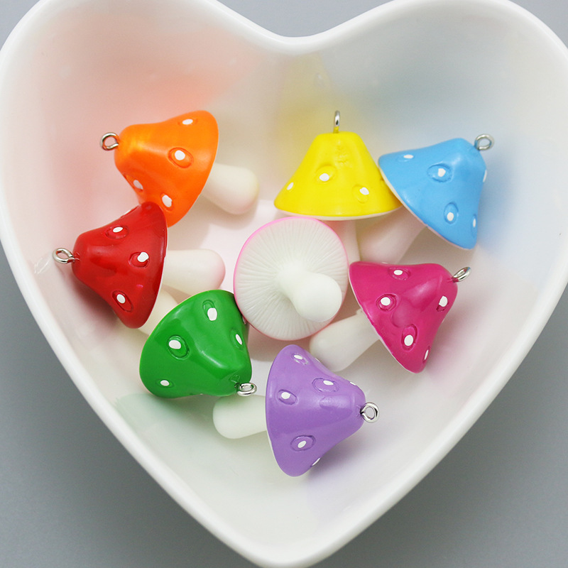 1 Piece Cute Mushroom Resin Jewelry Accessories display picture 3