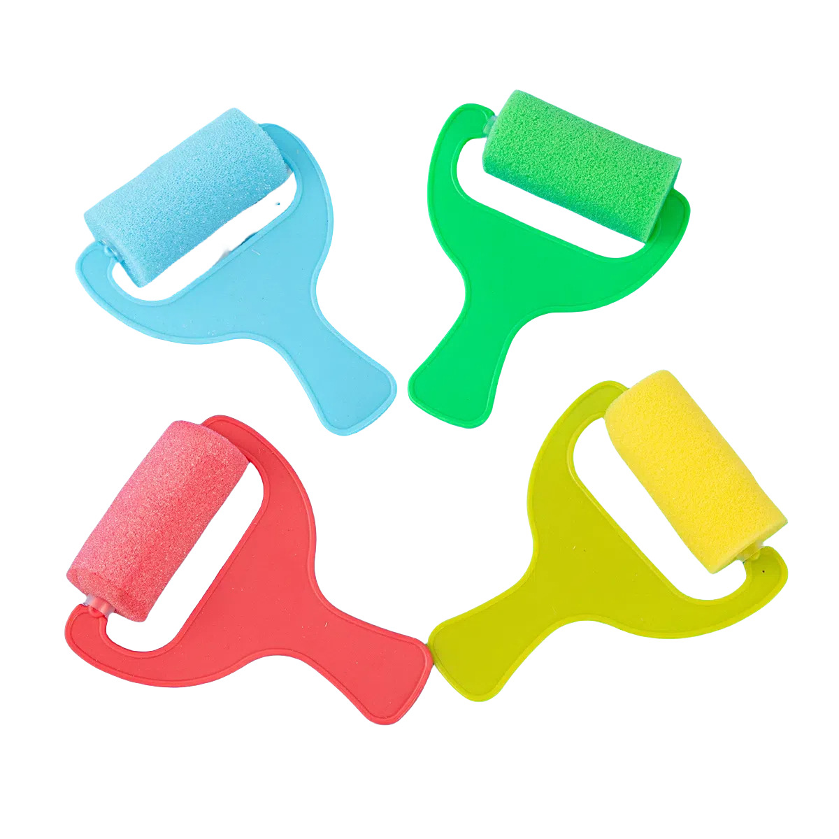 Pintura al por mayor juguetes de esponja tirachinas grandes rodillos de cepillo de esponja rodillo de color de cuatro colores herramientas de frotamiento de graffiti